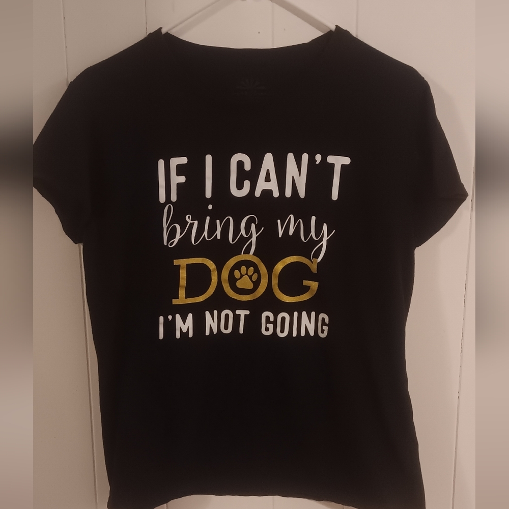 Stylish Black and Gold Dog Lover T-Shirt